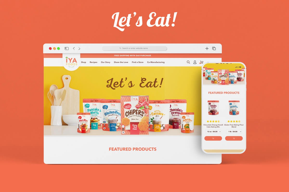 Shopify website design and development for Iya Foods